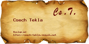 Csech Tekla névjegykártya