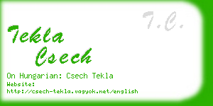 tekla csech business card